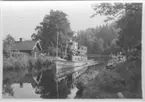 Dals Långed. Långbron. Kanalbåt
