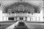 Rävlanda  Interiör av kyrkan mot orgeln