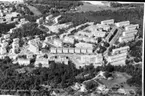 Text på bild: Flygfoto över Norrmalm Borås