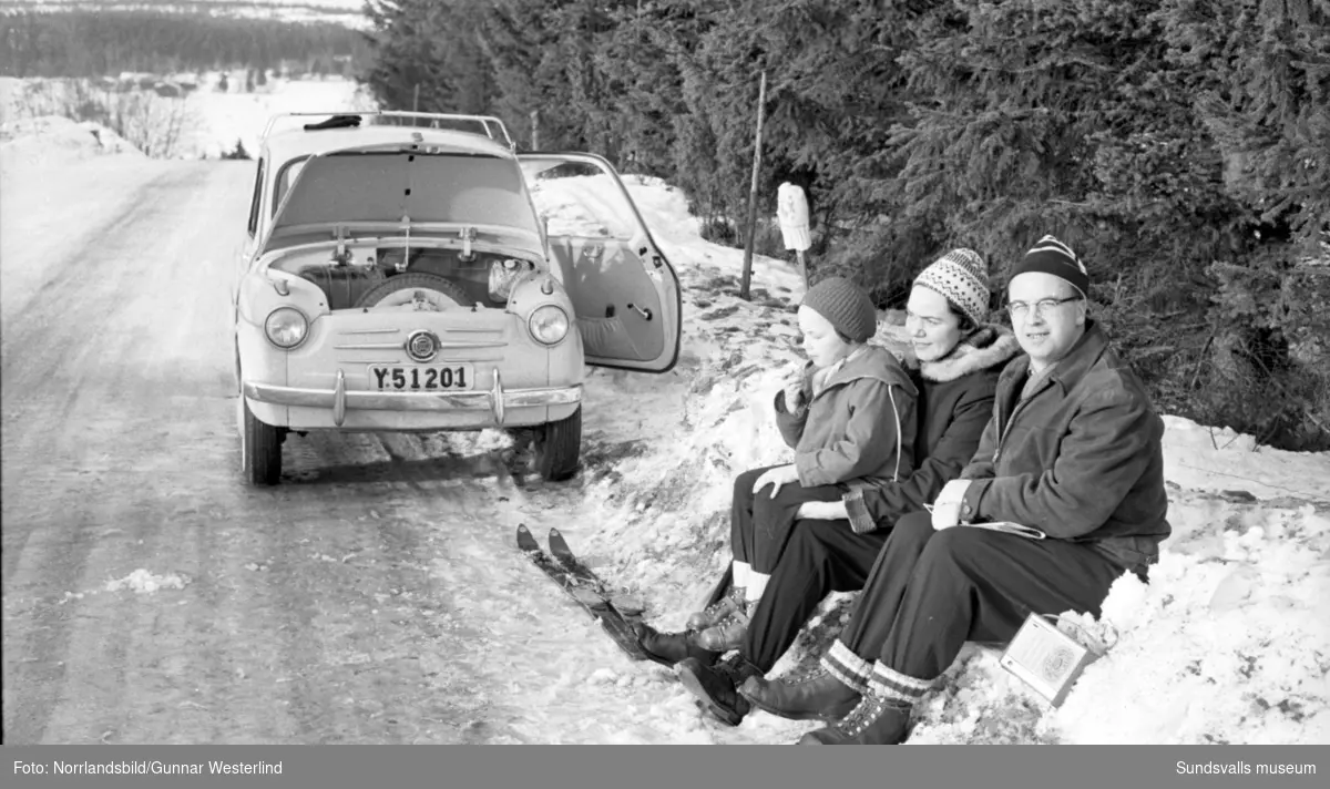 Vinterbilder från Sundsvallstrakten till ett reportage om hur man firar fettistagen. Skidåkning, friluftsliv och semlor.