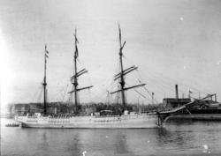 Bark Excelsior av Larvik på vei fra Fredrikstad til Durban m