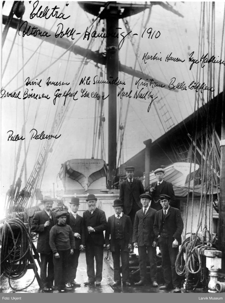 Mannskap på barken Electra