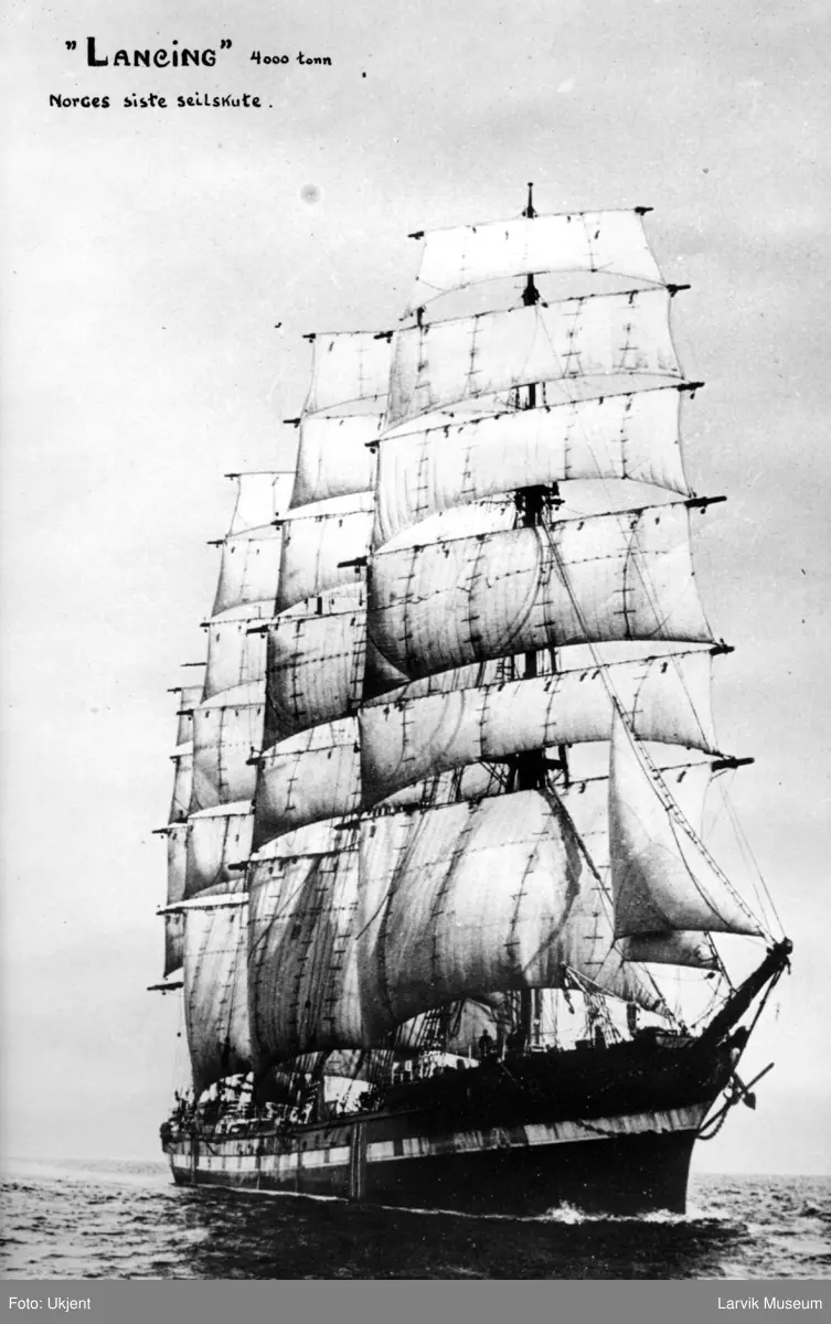 fullrigger, seilskip, "Lancing"