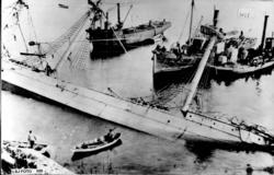 fartøy, seilskip, bark "Barossa" av Larvik