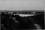 Vy över staden från Dalbobergen  Vänersborg
