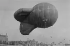 Ballongkompaniets militära ballong på Internationella luftfartsutställningen, ILUG, i Göteborg, 1923.