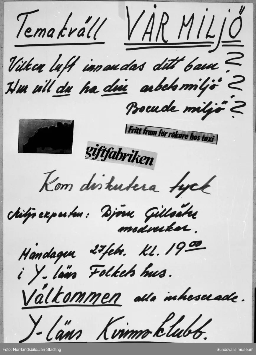 Affischer för Medelpads Socialdemokratiska kvinnidistrikt.
