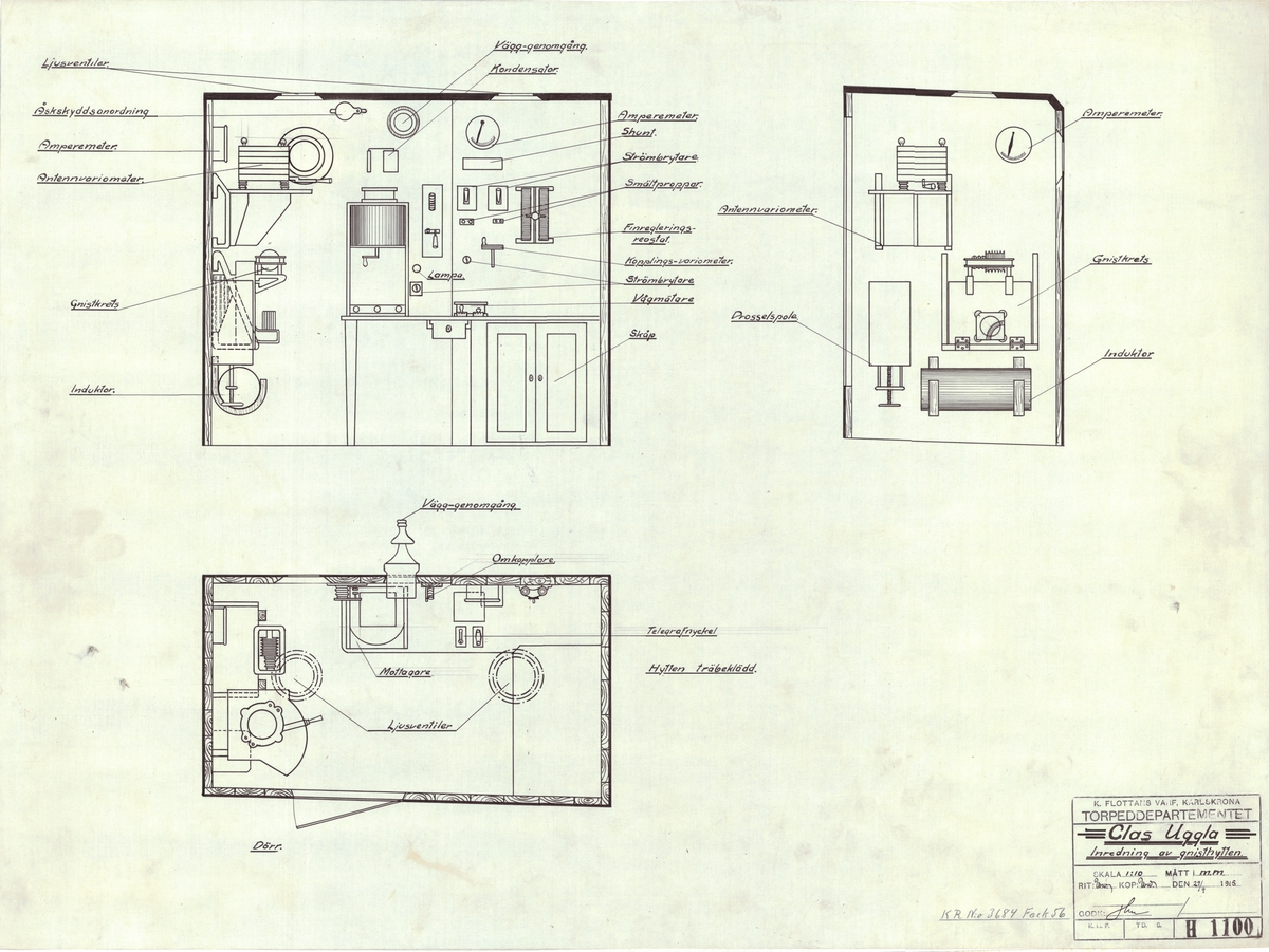 Inredning av gnisthytten