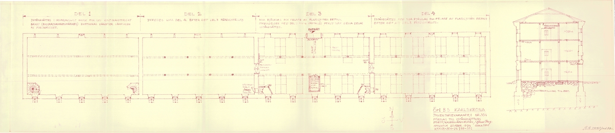 Inventariekammare nr 1, Karlskrona
Fasad-, sektions- och relationsritningar
3 st. a,b,c.