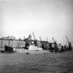 Göteborgs hamn 1940. S/S Burgyndia (felskrivet, skall vara Burgundia) av Göteborg vid Packhuskajen. Fil lic Gunnar Jonssons undersökningsresa till Västkusten juni 1940.