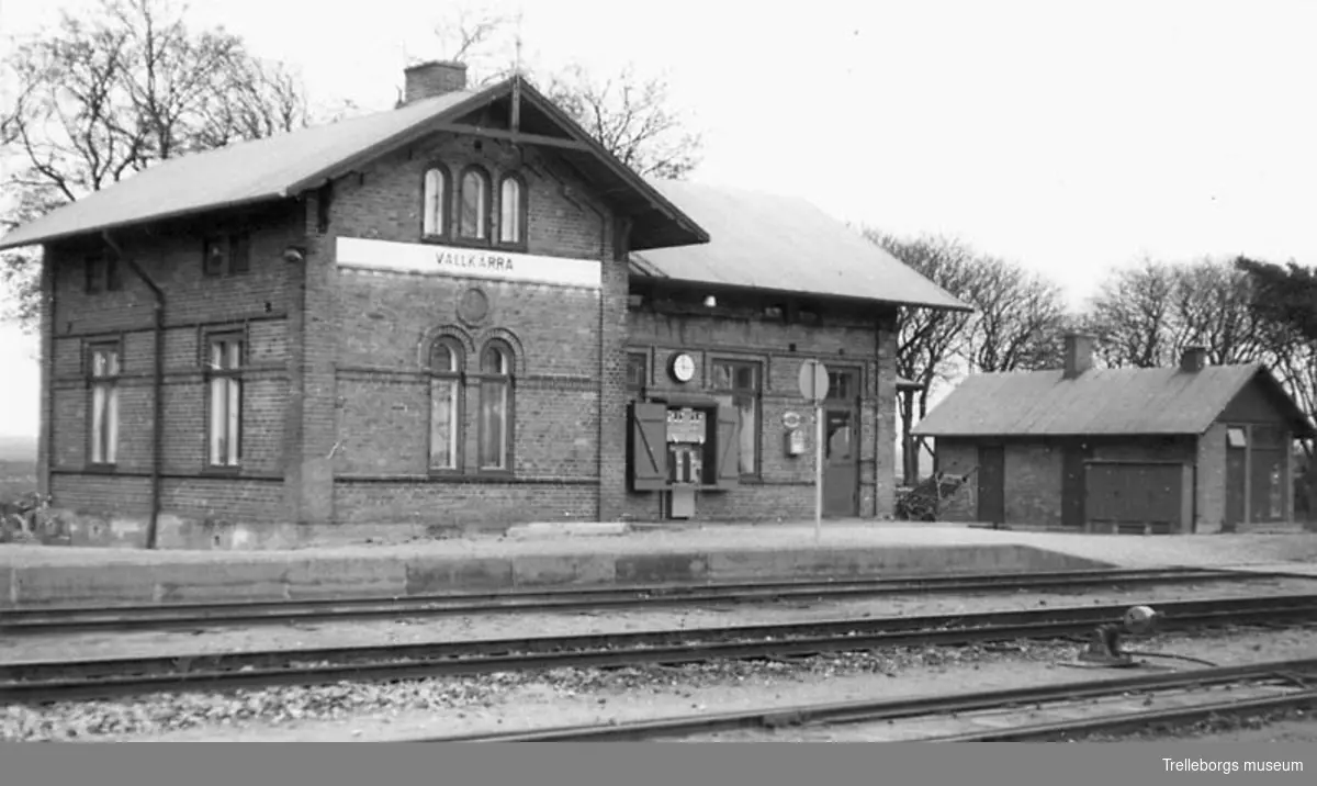 Station Vallkärra. Lund-Kävlinge järnväg.