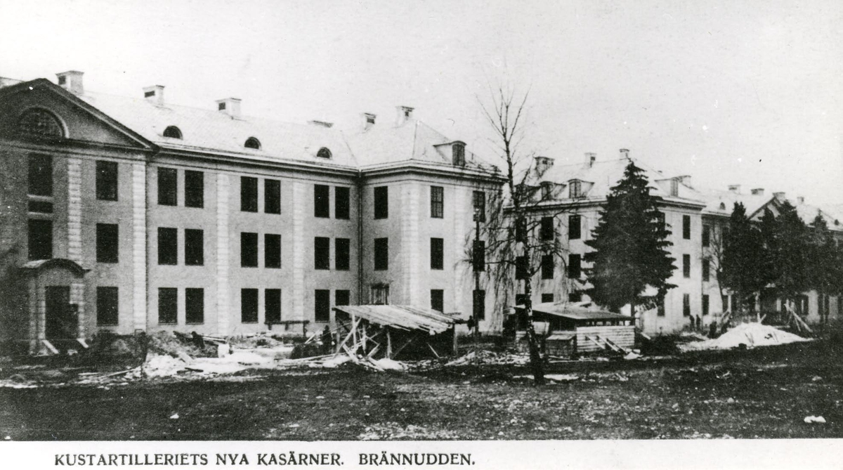 Kustartilleriets nya kasärner. Brännudden.