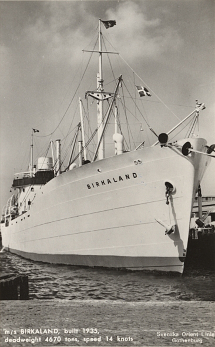 Lastmotorfartyget "BIRKALAND" av Göteborg 1935.