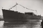 Svenska lastfartyget GLIMMAREN löper av stapeln den 2.10.1939 vid Eriksbergs Mek. Verkstad.