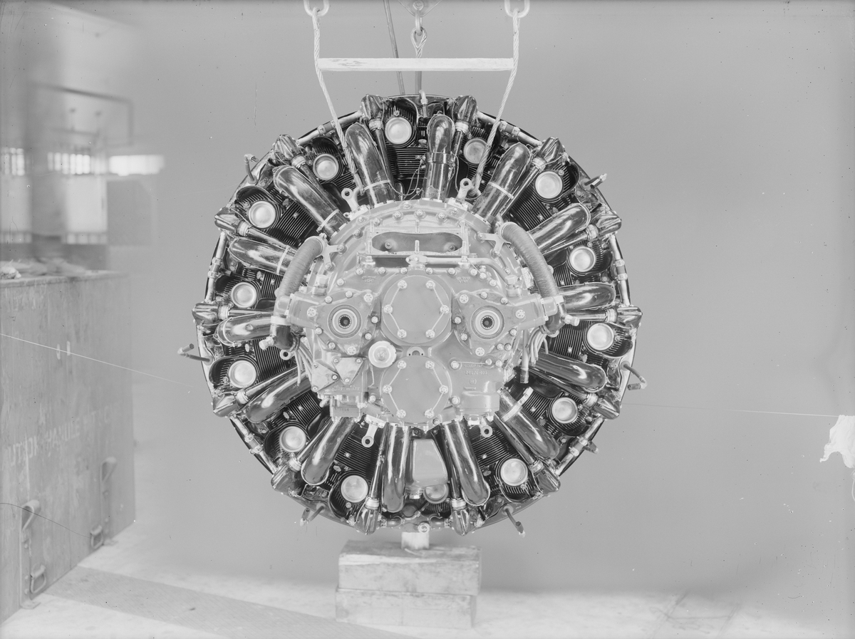 Flygmotor STWC-3.
Pratt & Whitney Twin Wasp.
Kolvmotor.