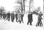 Fallskärmsjägarskolan i Karlsborg 1952. Inryckning.