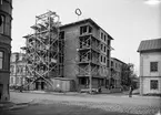 Flerbostadshus under byggnation, Skolgatan 12, kvarteret Sigar, Luthagen, Uppsala 1937