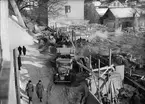 Börjegårdarna under byggnation, Börjegatan, Uppsala 1936