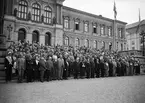 Grupporträtt - utanför Universitetshuset, Uppsala 1937