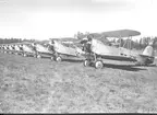 F6 Karlsborg 1936.Skolplan typ SK 10 på flygfältet i Karlsborg.