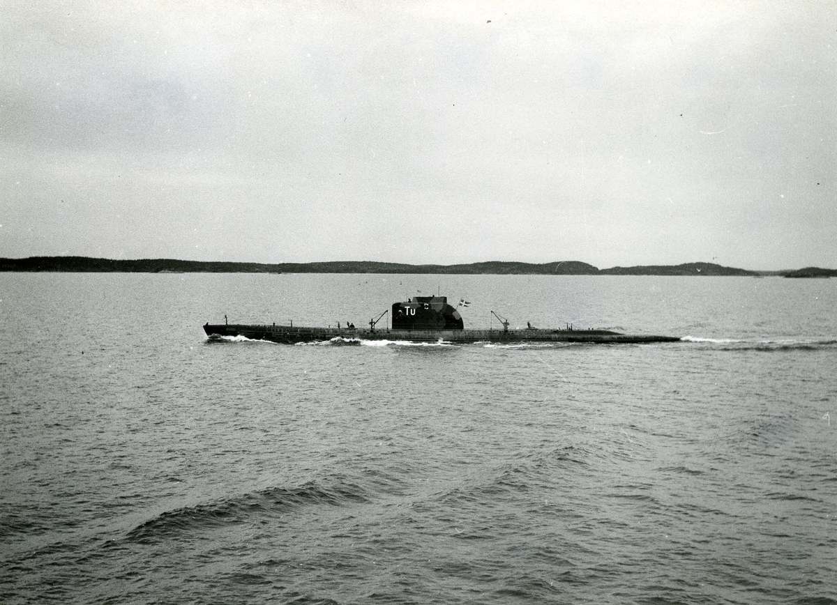 U-båten Tumlaren år 1954.
