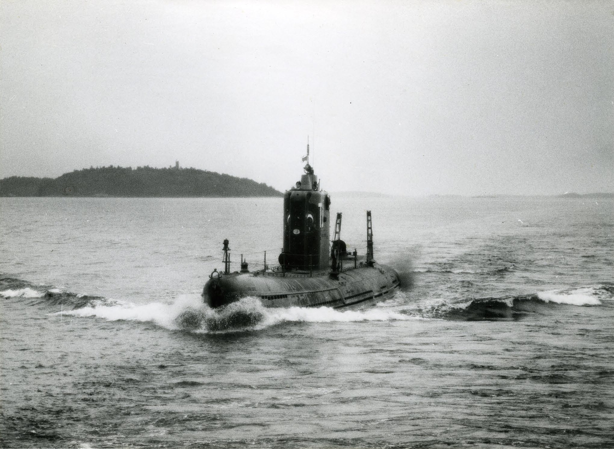 U-båten Tumlaren år 1954.