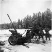 Luftvärnsautomatkanon m/1940, 20 mm. Fältövning, vinter.