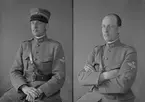 Porträtt av löjtnant Wilhelm Lothigius, militär kommenderad till Flygvapnet från A 8, Bodens artilleriregemente. 2 bilder.