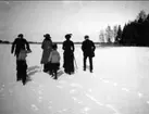 Solsken, snö och is på sjön Freden. Strömsholm 1910-11.