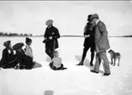 Solsken, snö och is på sjön Freden. Strömsholm 1910-11.