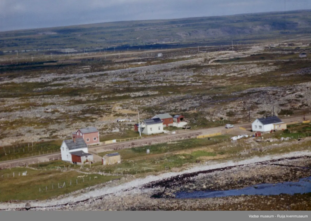 Flyfoto av Krampenes, Vadsø kommune, 1963.