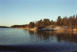 Ombord på WAXHOLM II mot Stockholm.
Söderboudds brygga.
Skär