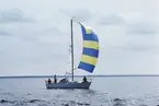 Albin Viggen seglar för spinnaker