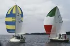 Två Albin Viggen seglar för spinnaker