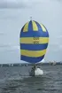 Albin Viggen seglar för spinnaker.