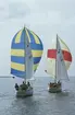 Två Albin Viggen seglar för spinnaker