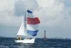 En Albin Viggen seglar för spinnaker.