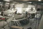 Interiör från Albin Marins monteringsfabrik i Kristinehamn.
