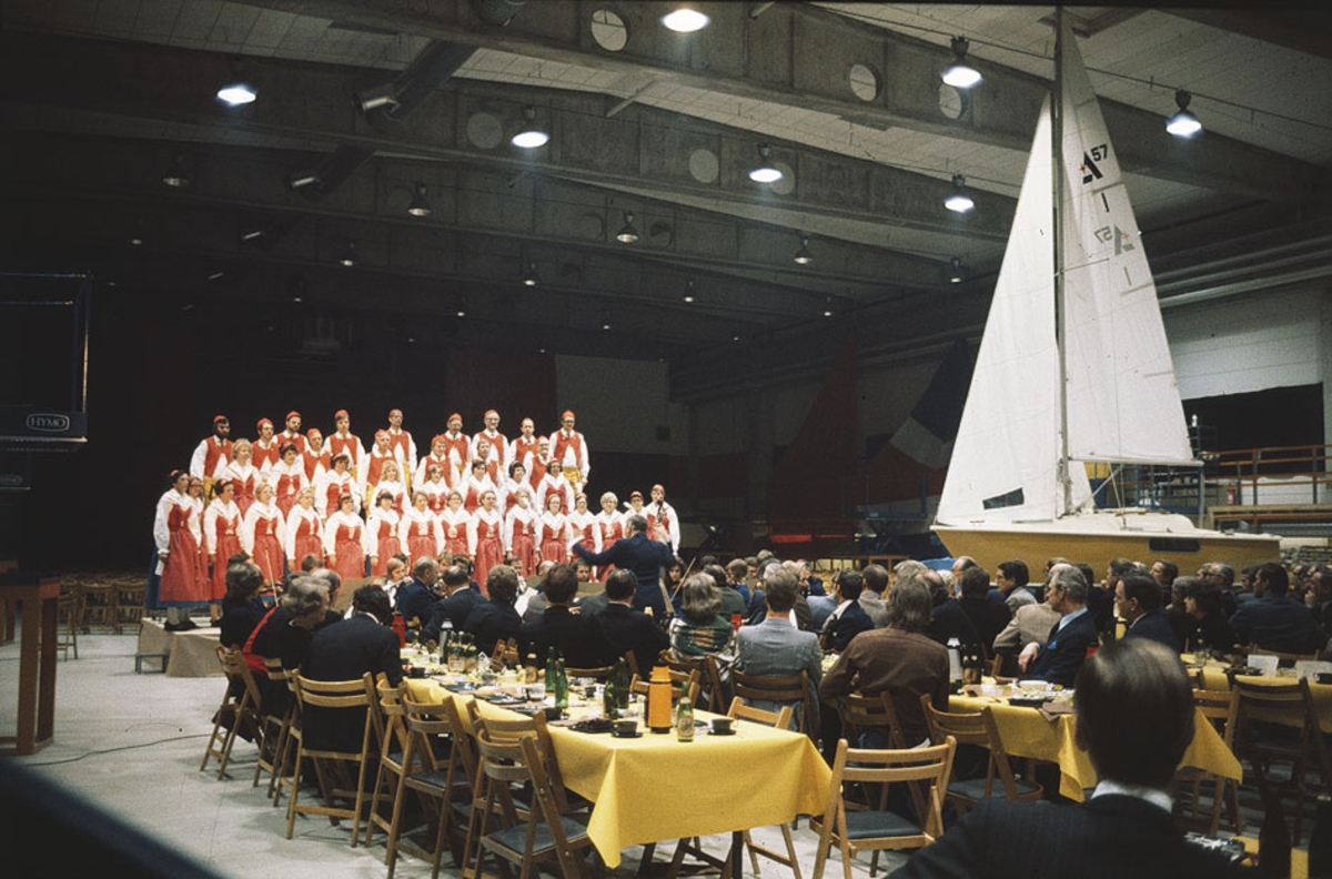 Musikunderhållning vid invigningen av Albin Marins anläggning i Gustavsvik, Kristinehamn.