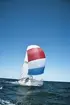 En Albin Vega seglar för spinnaker.