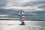 En Albin Vega seglar för spinnaker.