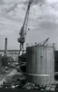 Oskarshamns Varv.
Plåtverkstaden 14 i bakgrunden.
Oljetank för eldningsolja.