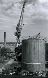 Oskarshamns Varv.
Plåtverkstaden 14 i bakgrunden.
Oljetank f