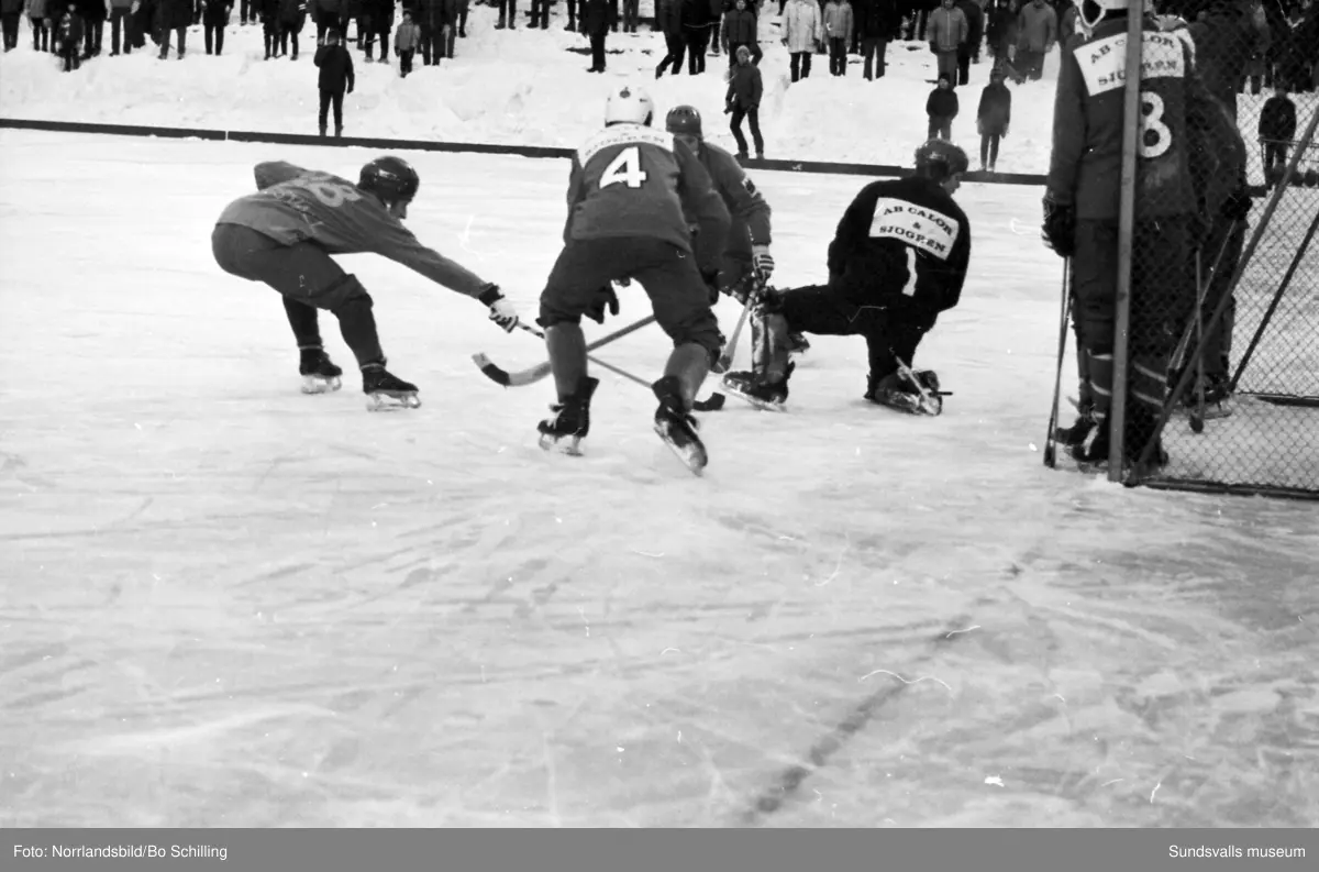 Selånger SK spelade för första gången i Allsvenskan säsongen 1969-1970 och premiärsäsongen blev lyckosam. SSK hade till och med chansen att ta sig till slutspel men det satte Bollnäs stopp för i slutskedet av den här matchen som spelades inför den rekordstora bandypubliken på 3544 personer. Men så hade ju också Bollnäs draghjälp av legendaren Gösta ”Snoddas” Nordgren, som uppträdde i Idrottsparken. Selånger missade slutspelet den gången men lagets framgångar gav sporten ett rejält uppsving. Det sägs att det var omöjligt att få tag i en bandyklubba i sportaffärerna i Sundsvall denna säsong.
