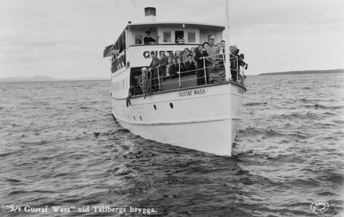 "S/s Gustaf Wasa" vid Tällbergs brygga.
Äkta fotografi