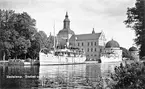 Vadstena. Slottet och hamnen.