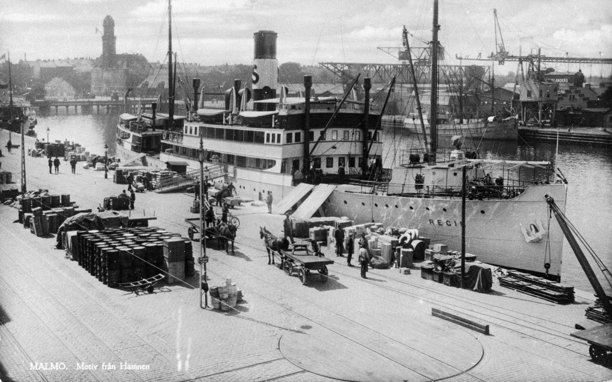 Malmö. Motiv från Hamnen.