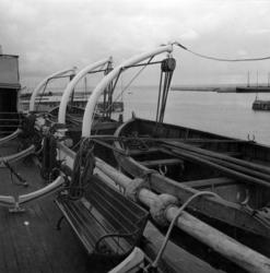 S/S Drotten av Visby. Övre promenaddäck eller båtdäck med de