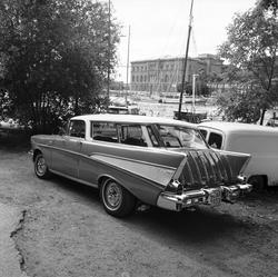En Chevrolet Bel Air Nomad av 1957 års modell parkerad på Sk