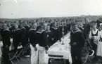 Danska och svenska örlogsmatroser på Solliden, Skansen, 2 juli 1922.